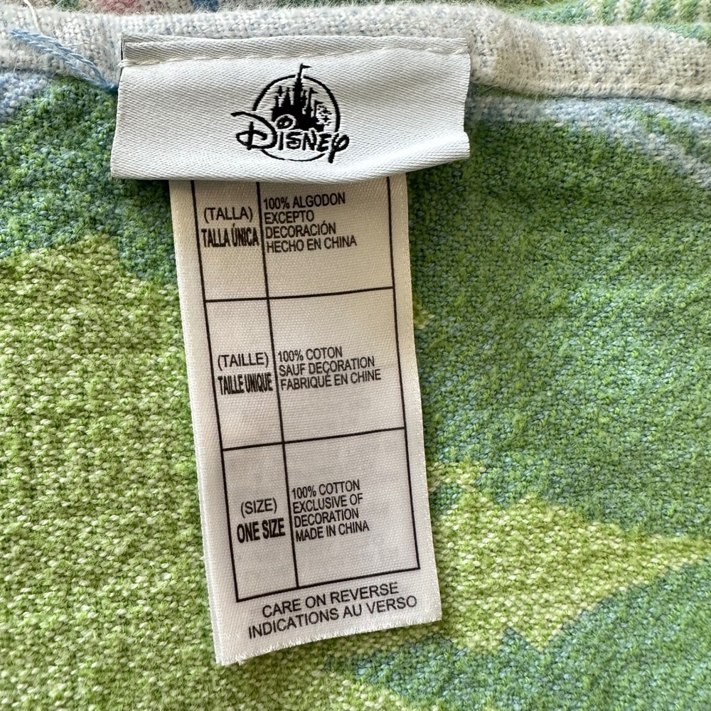 Disney Parks Fantasyland Castle Pastel Knit Throw Blanket Tassels 72x60 Cotton - Picture 6 of 9